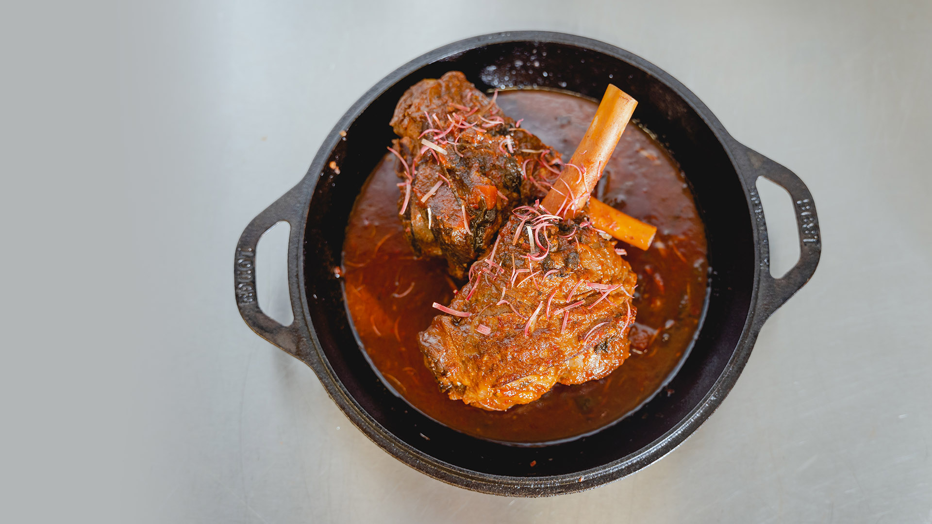 Lamb Shank Braised in Spicy Tamarind Sauce - Malaysia